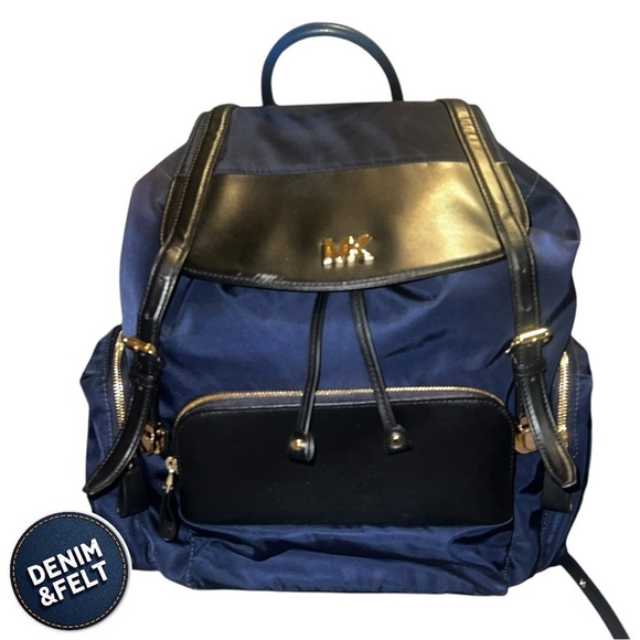 Michael Kors Dark Navy Blue Unisex Mott Large Nylon Baby Diaper Backpack | EUC? main image 12